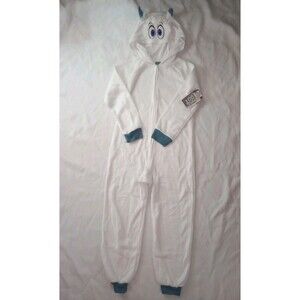 NWT Small Foot Hooded White Fleece PJ Pajamas sz XS Gender Neutral Boy/Girl